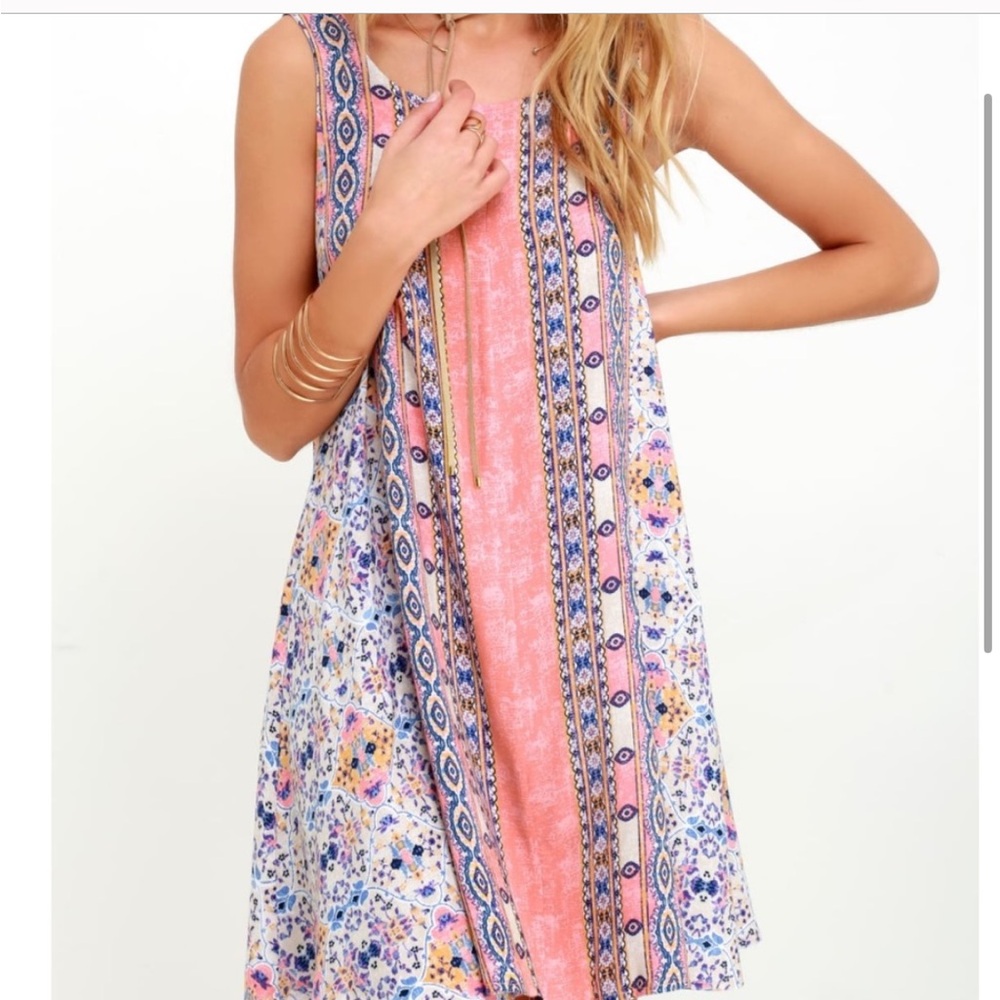 Lulus patterned mini dress
